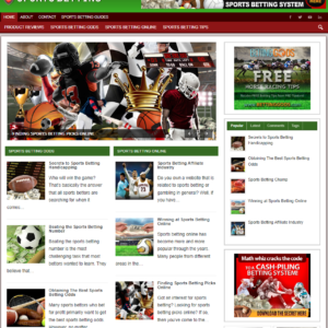 Sports Betting Ready Made Blog Turnkey Niche Website Business for Sale