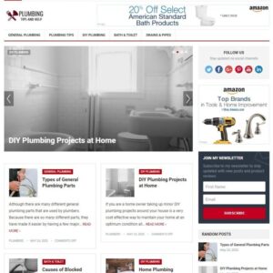 PLUMBING WORDPRESS THEME+FREE SETUP PRE-DESIGNED BANNERS AND ADS