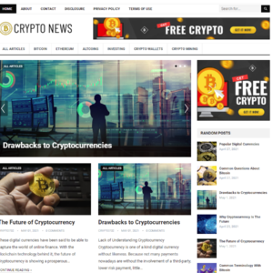 CRYPTO NICHE BLOG WORDPRESS WEBSITE+FREE SETUP PRE-DESIGNED BANNERS AND ADS