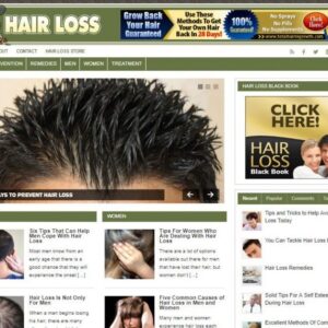 Hair Loss Ready Made Blog Turnkey Niche Website Business for Sale
