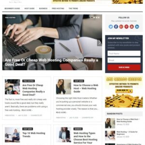 WEB HOSTING WORDPRESS THEME+FREE SETUP PRE-DESIGNED BANNERS AND ADS