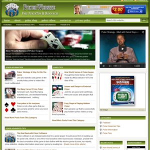 Poker Ready Made Blog for Easy Use Niche Website Business For Sale