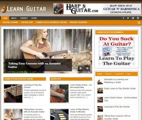 guitar niche website