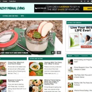 Healthy Primal Living Ready Made Blog Turnkey Niche Website Business for Sale