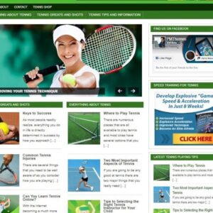Tennis Ready Made Blog Turnkey Niche Website Business for Sale