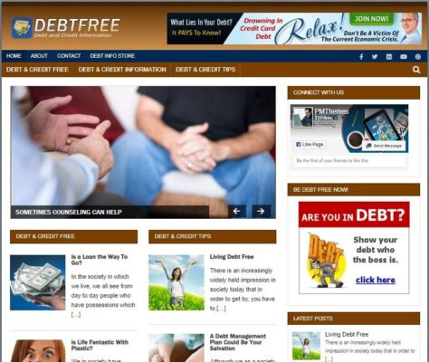 Debt Free Niche Website