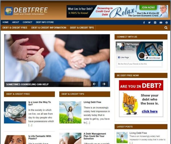 Debt Free Niche Website