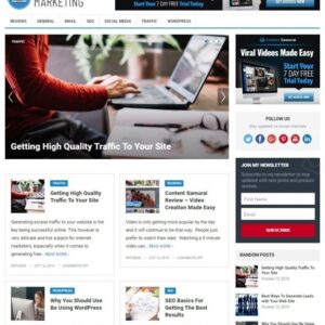 INTERNET MARKETING WORDPRESS THEME+FREE SETUP PRE-DESIGNED BANNERS AND ADS