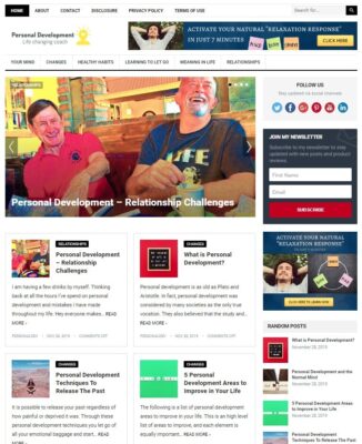 DFY PERSONAL DEVELOPMENT WORDPRESS THEME+FREE SETUP PRE-DESIGNED BANNERS AND ADS